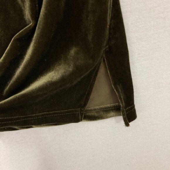 New Bechamel Velvet Stretch Pullover Top Large Round Neck Long Sleeve - Picture 7 of 9